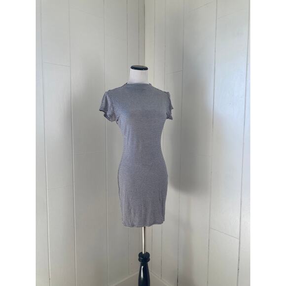 Stella Luce Stretch Striped Pullover Mini Dress, Size M - Picture 1 of 4